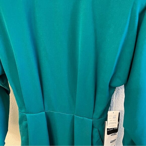 Kenar2 All Wool Green Dress NWT - Picture 2 of 9